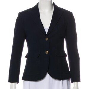 Rag & Bone Navy Shrunken Fit Knitted Blazer